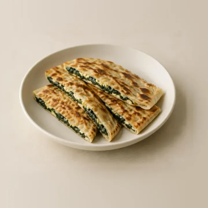 Spinach and cheese gözleme
